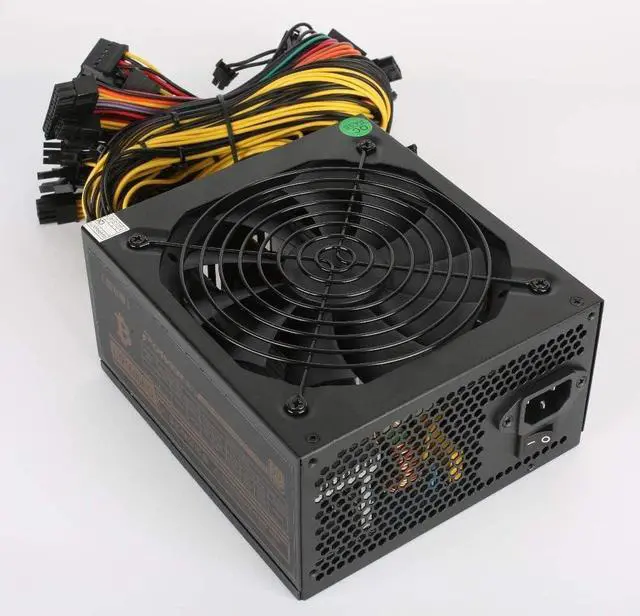 Alt view image 6 of 6 - IBEST IMPETUS 1600W Miner Power Supply 90 Plus Gold Designed for US Full Voltage 110V 1600w Mining Bitcoin ETH PSU with US Adapter Cable