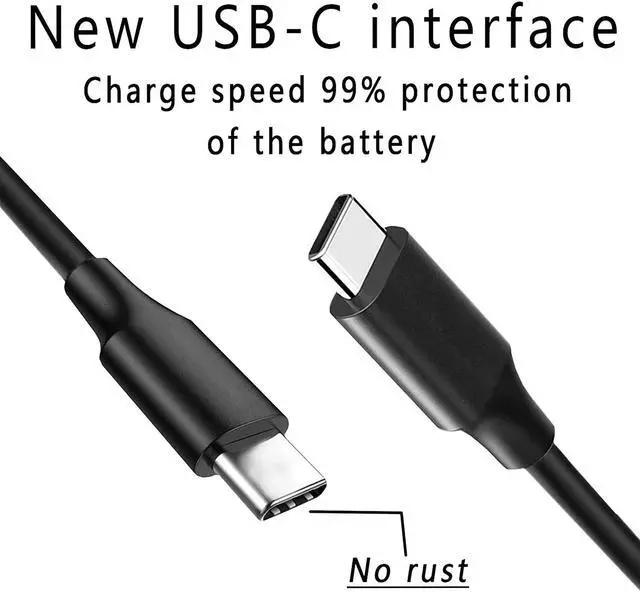 Alt view image 2 of 6 - USB Type C 45W Chromebook Charger for HP Chromebook 14 X360 14-ca051wm 14-ca052wm 14-ca091wm ca061dx 14-ca0061dx 14-ca060nr 14-ca020nr 14-ca043cl USB C Power Supply Adapter