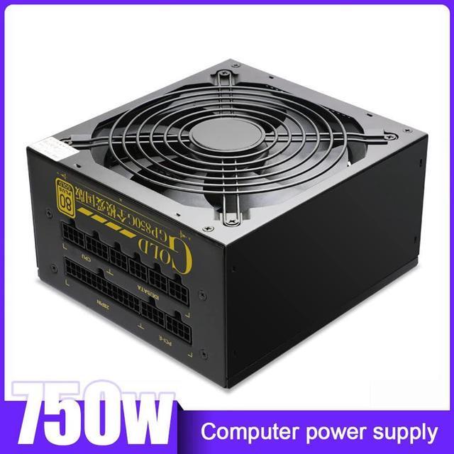 Alt view image 2 of 7 - Desktop Computer Power Supply Rated750w Full Module Silent Game Power Supply with 140mm Fan Computer DIY Accessories