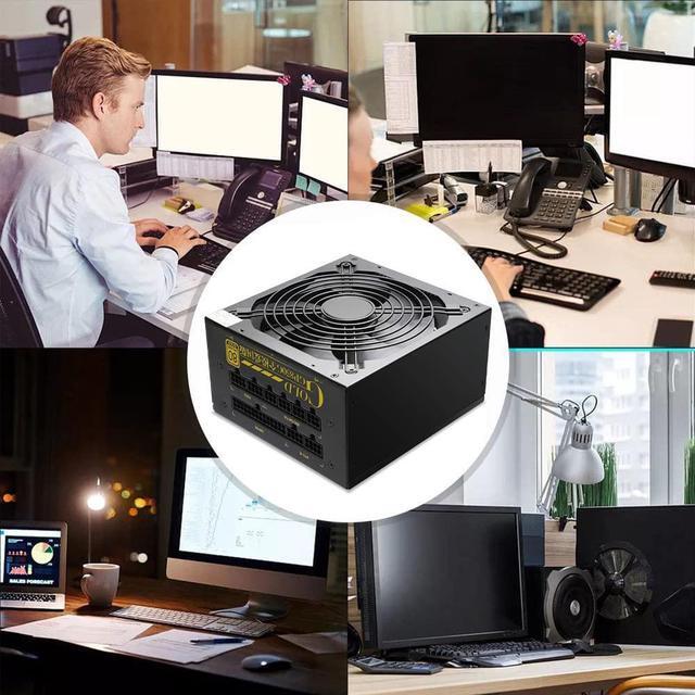Alt view image 6 of 7 - Desktop Computer Power Supply Rated750w Full Module Silent Game Power Supply with 140mm Fan Computer DIY Accessories