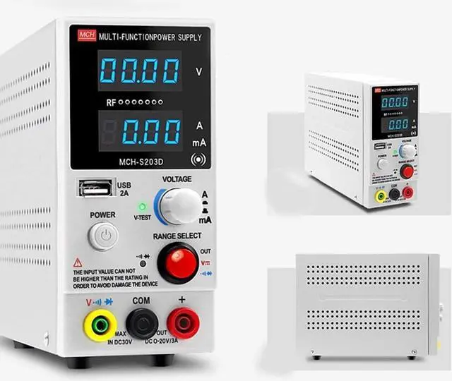 Alt view image 3 of 4 - Regulated Power Supply S203D Regulated Power Supply DC Adjustable Multifunction Laptop Phone Repair Provide Current (Size : 110V)
