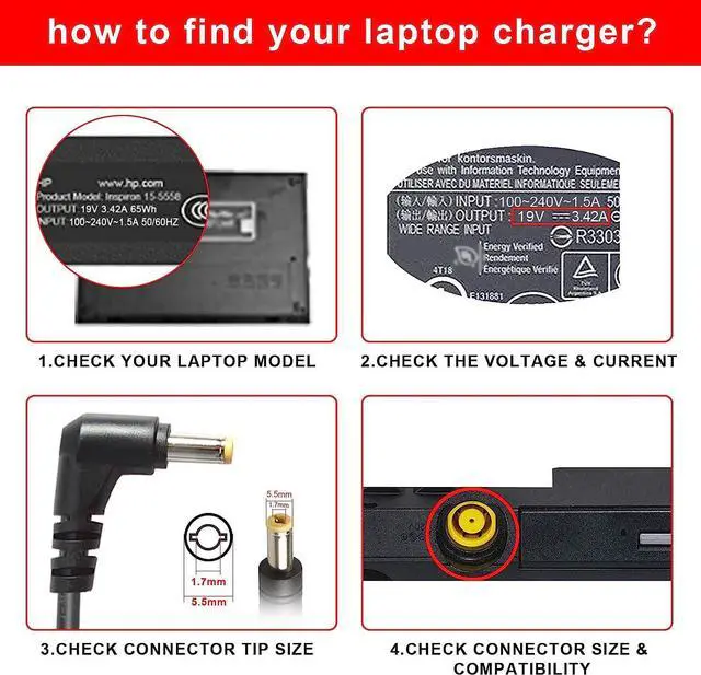 Alt view image 2 of 7 - AC Doctor INC 19V 3.42A 65W AC Adapter Charger for Gateway NE51b10u NE51B10u NE56R11U NE56R12U NE56R10U NE71B06u NE56R37u NE56R31u Laptop Power Supply Cord 5.5x1.7mm