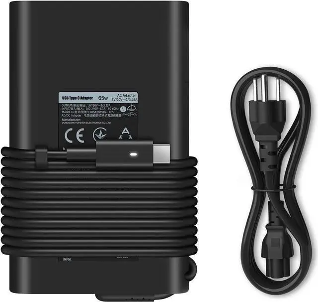 Main image of New Dell Laptop Charger USB Type C Replacement for Dell Chromebook 11 3000 3100 3400 5190 3380 P86F P28T P29T LA45NM150 LA45NM121 AC Adapter Power Cord