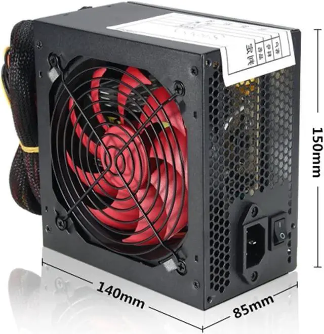 Alt view image 7 of 7 - 800W Multi-Channel PC Power Supply 12cm Fan Computer Power Supply for Intel AMD PC 12V ATX SLI PCI-E Gaming