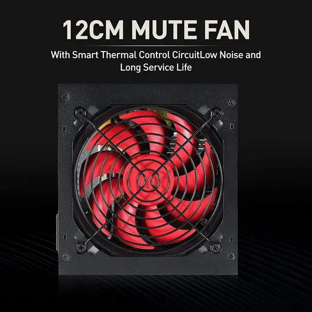 Alt view image 4 of 7 - 800W Multi-Channel PC Power Supply 12cm Fan Computer Power Supply for Intel AMD PC 12V ATX SLI PCI-E Gaming