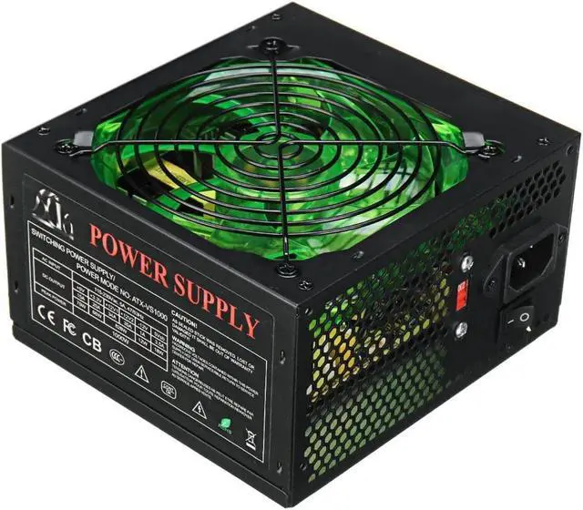 Alt view image 2 of 7 - 1000W Power Supply 120mm LED Fan 24 Pin PCI SATA ATX 12V Computer Power Supply for PC Compurter Case