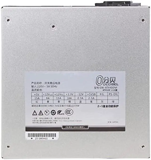Alt view image 5 of 6 - PC PSU for Great Wall ATX Desktop Silent Fan-Free Computer Power Supply 300W Power Supply GW-ATX400NF
