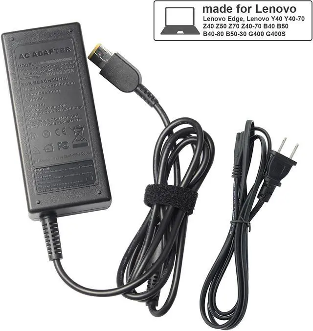 Alt view image 6 of 6 - AC Doctor INC 20V 3.25A 65Watt Rectangle USB Tip Laptop AC Adapter For Lenovo ThinkPad Edge E431 E531 11e L440 L540 S431 Laptop Charger with Power Cord