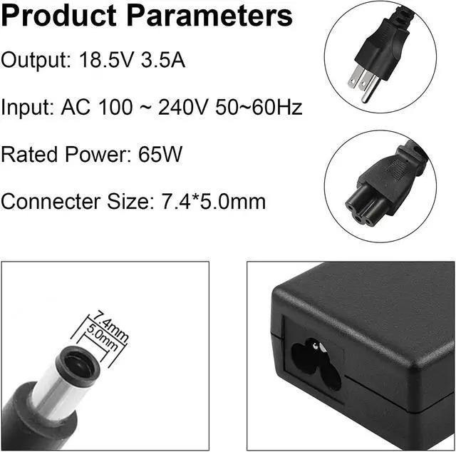 Alt view image 2 of 7 - AC Adapter/Battery Charger for Compaq Presario 2210B 2510P CQ40 CQ45 CQ50 CQ56 CQ56-115DX CQ60 CQ60-210US CQ60-211DX CQ60-215DX CQ60-216DX CQ60-419WM CQ60-615DX CQ60Z CQ61 + Power Cord