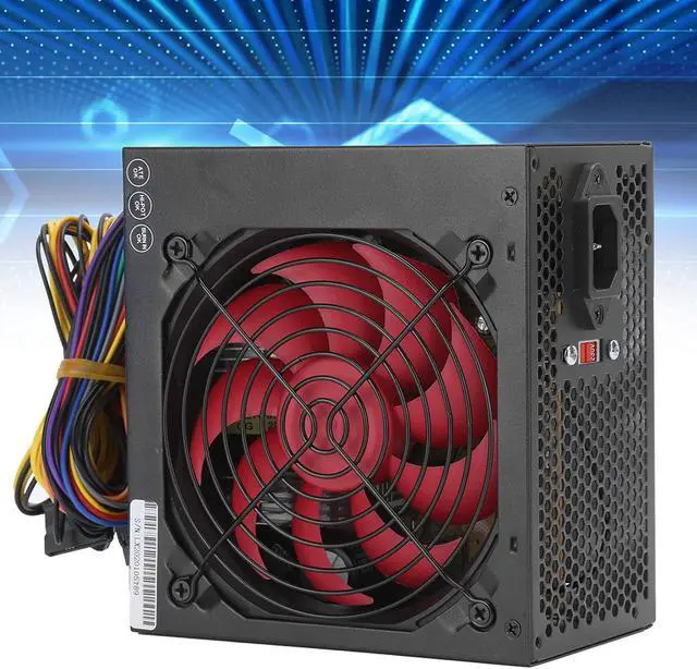 Alt view image 5 of 7 - PC Power Supply Quiet Cooling Fan Power Supply for PC Computer Accessories Red Fan Manual Adjustable 115/230V ATX-250W(Black)
