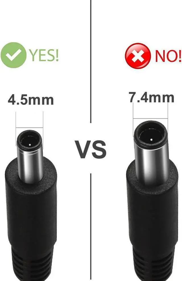Alt view image 2 of 7 - 45W AC Adapter for Dell Inspiron 11 13 14 15 Laptop Charger 45W(watt) Slim AC Power Adapter(LA45NM140/0KXTTW/0285K) for Dell Inspiron 3000 5000 7000 Series Charger