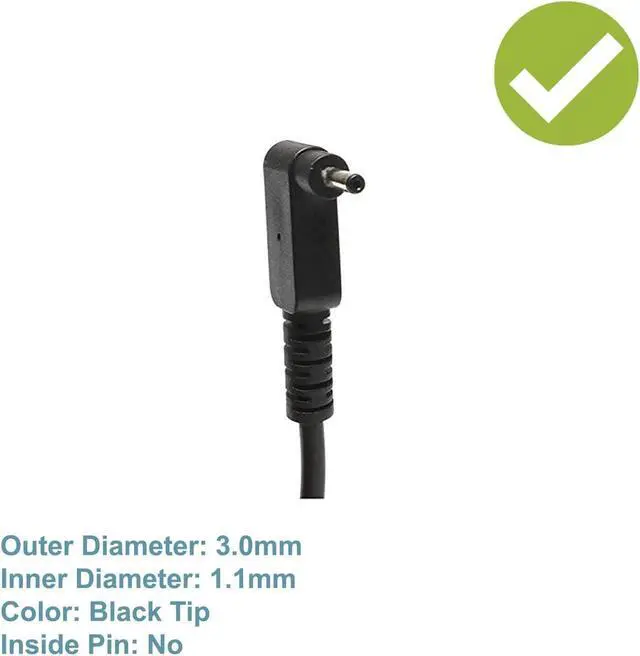 Alt view image 3 of 5 - 45W AC Adapter for Acer Chromebook CB3 C731 C738T N15Q9 45W 19V 2.37A Aspire R5-471T V3-331 V3-371 V3-372 Switch 11 SW5-171 Charger Power Supply Cord