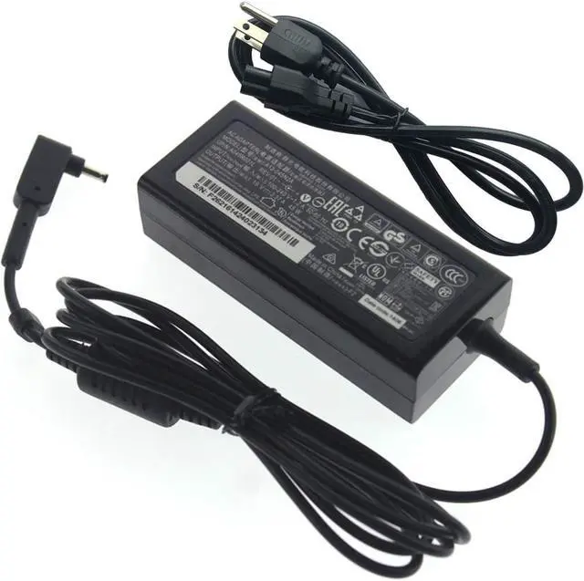 Alt view image 2 of 5 - 45W AC Adapter for Acer Chromebook CB3 C731 C738T N15Q9 45W 19V 2.37A Aspire R5-471T V3-331 V3-371 V3-372 Switch 11 SW5-171 Charger Power Supply Cord