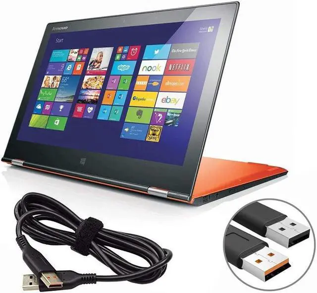 Alt view image 6 of 7 - Genuine USB Charger Power Cable for Lenovo Yoga 3 Pro, Yoga 900, Yoga 700, Yoga 3 11, Yoga 3 14, Yoga 3-1470, Yoga3 11-5Y10, Yoga3 14-IFI, Yoga3 11-5Y10, Yoga 3-1470 Charger Power Supply Adapter Cord