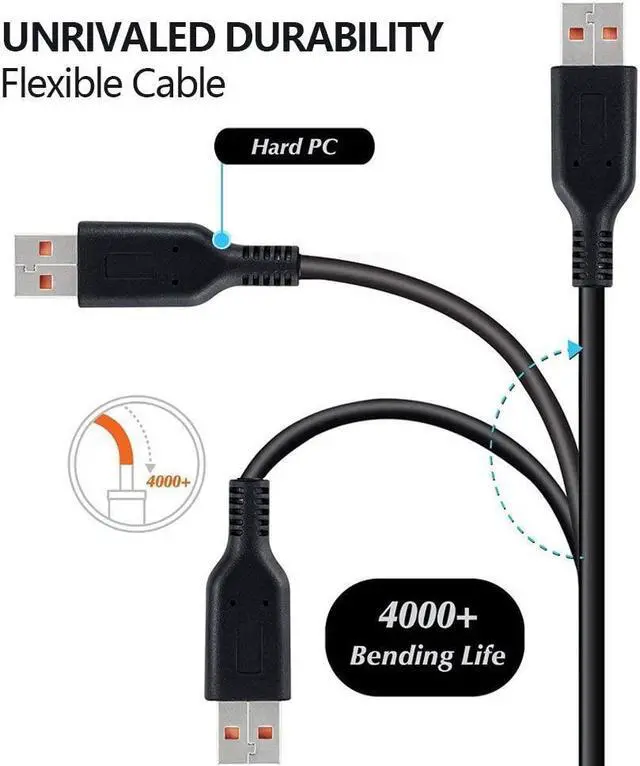 Alt view image 4 of 7 - Genuine USB Charger Power Cable for Lenovo Yoga 3 Pro, Yoga 900, Yoga 700, Yoga 3 11, Yoga 3 14, Yoga 3-1470, Yoga3 11-5Y10, Yoga3 14-IFI, Yoga3 11-5Y10, Yoga 3-1470 Charger Power Supply Adapter Cord