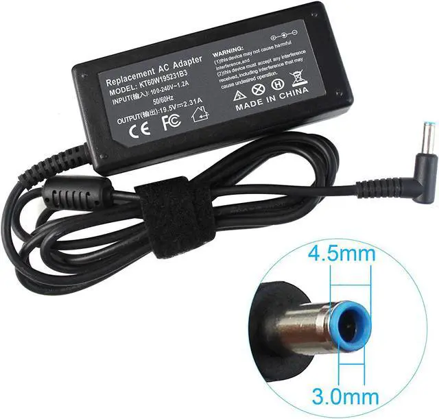 Alt view image 3 of 6 - 45W Laptop Charger for HP 255 250 G5 G6 G7 15-f009wm 15-ab019na 15-r132wm Pavilion x360 15-f272wm 15-f387wm Elitebook 840 ProBook 250 255 256 Envy 360 13-ay0xxx Series Chromebook 14-x Series