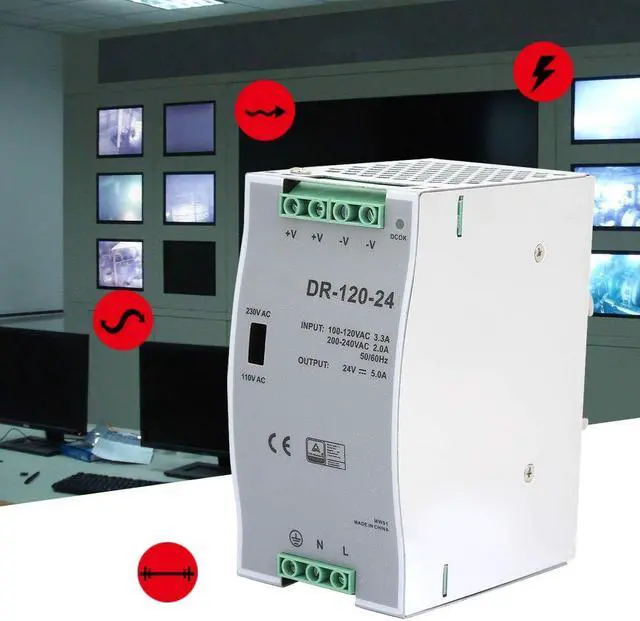 Alt view image 3 of 7 - Stable Din Rail 24V Power Supply Anti-Interruption Switching Power Supply for Electronic
