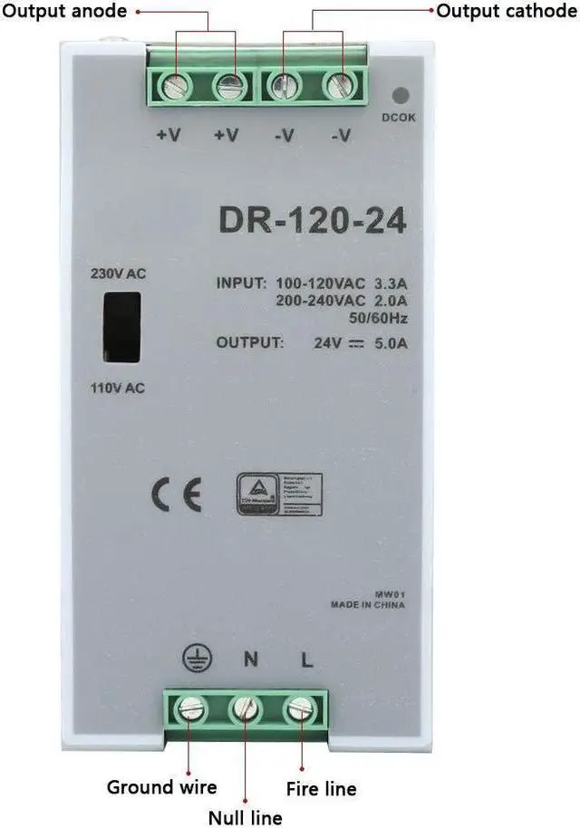 Alt view image 2 of 7 - Stable Din Rail 24V Power Supply Anti-Interruption Switching Power Supply for Electronic