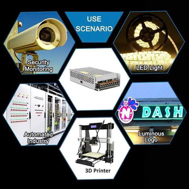 Alt view image 6 of 6 - Switching Power Supply, Regulated Power Supply High Performance DC 12V 20A Power Supply Transformer for LED for CCTV Security Camera