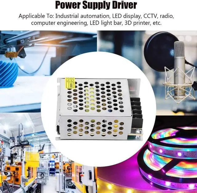 Alt view image 4 of 7 - Switch Power Supply, Multipurpose LED Durable Power Supply Adapter, Professional for Industrial Automation 3D Printer LED Display CCTV(S-36-12 (12V/3A/36W) AC100-240V, Transl)