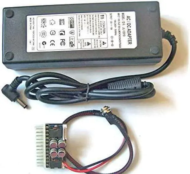 Alt view image 2 of 6 - Mini-Box PC DC-ATX Power Supply + AC/DC Power Supply Adapter 12V 10A