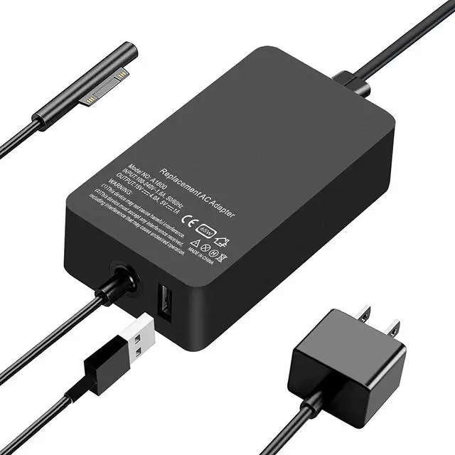 Main image of YUHANG Surface Pro Charger 65W, Microsoft Surface Pro Laptop/Tablet Charger, Compatible for Surface Pro 7/6/5/4/3/X, Surface Book, Surface Go/3/2/1 Power Supply Adapter, Works with 65W&44W&36W&24W