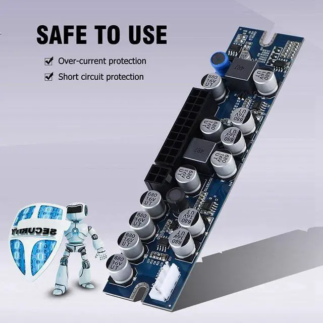 Alt view image 3 of 7 - Fockety Power Supply Module 12V, PC DC 12V 300W Power Supply Module, Portable for Mini-Itx Computer 1U Case