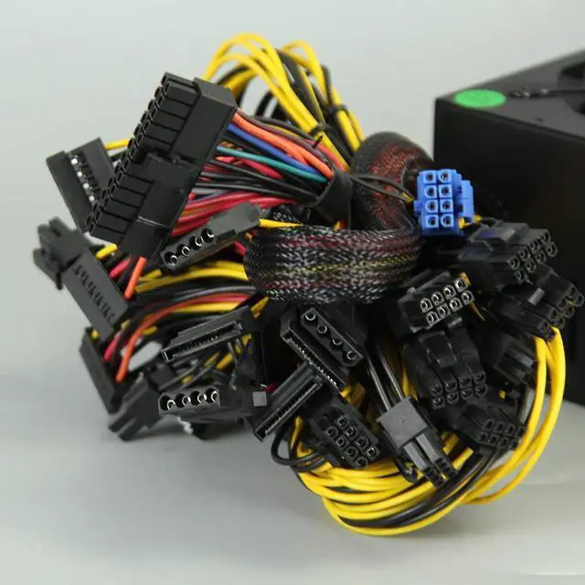 Alt view image 4 of 7 - JBLCC Mining Power Supply Modular Mining PC Power PSU Supports 8 GPU Rig for ETH Bitcoin Ethereum Miner with Auto-Thermally Controlled Fan Supply (2000W)