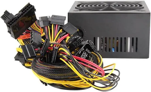 Alt view image 3 of 4 - JBLCC Mining Power Supply Modular Mining PC Power PSU Supports 8 GPU Rig for ETH Bitcoin Ethereum Miner with Auto-Thermally Controlled Fan Supply (2400W)
