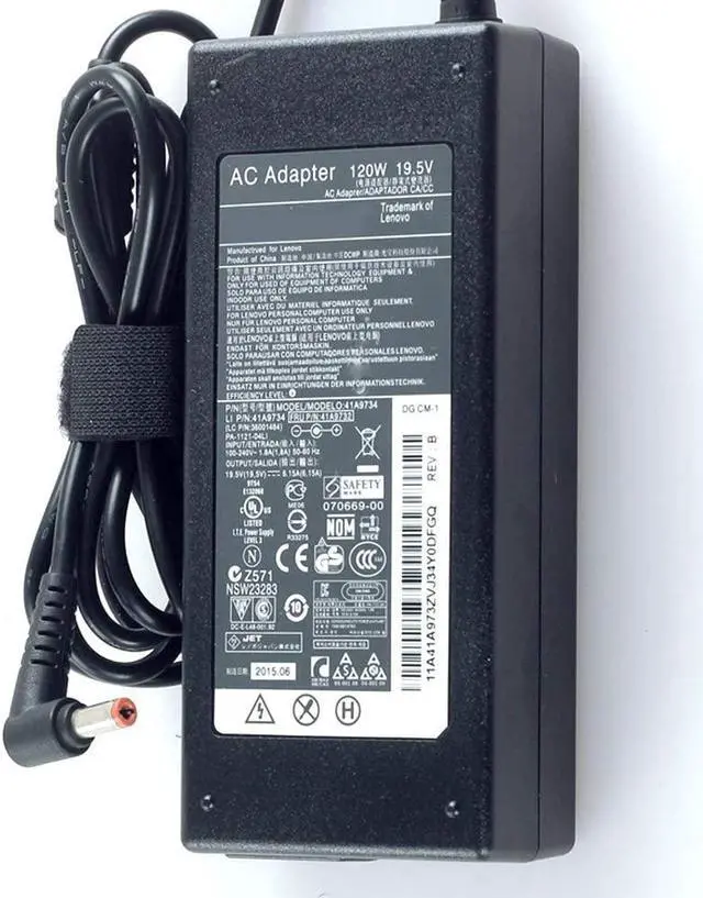 Alt view image 2 of 6 - Genuine Original 19.5V 6.15A 120W AC Adapter for Lenovo IdeaPad Y400 Y500 Y560 Y580