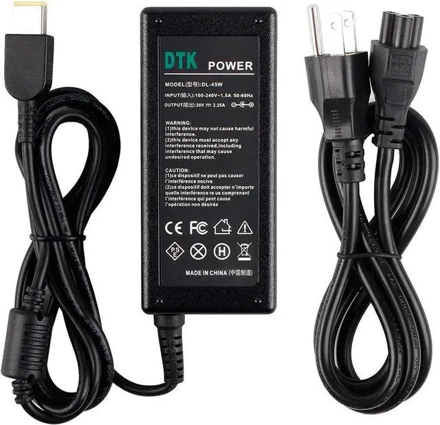 Main image of Dtk 20V 2.25A 45W Ac Adapter for Lenovo Laptop Computer Charger Notebook PC Power Cord Supply Source Plug Connector Size: 11x5mm (not fit 4.0x1.7mm)