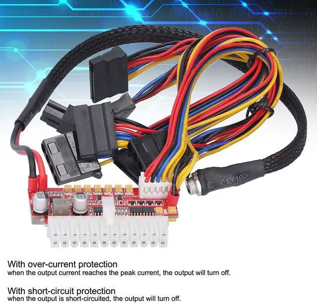 Alt view image 3 of 7 - Qinlorgo DC?ATX Power Adapter Board, Short Circuit Protection Heat Resistant Desktop Computer Power Module for POS Machines for Industrial Control Systems for HTPC