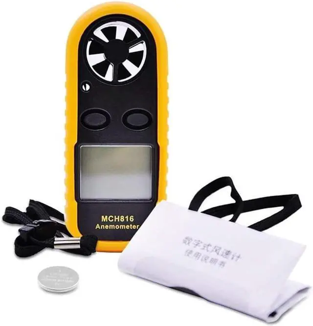 Alt view image 3 of 4 - Regulated Power Supply MCH816 Digital Air Temperature Anemometer Handheld Tester Provide Current