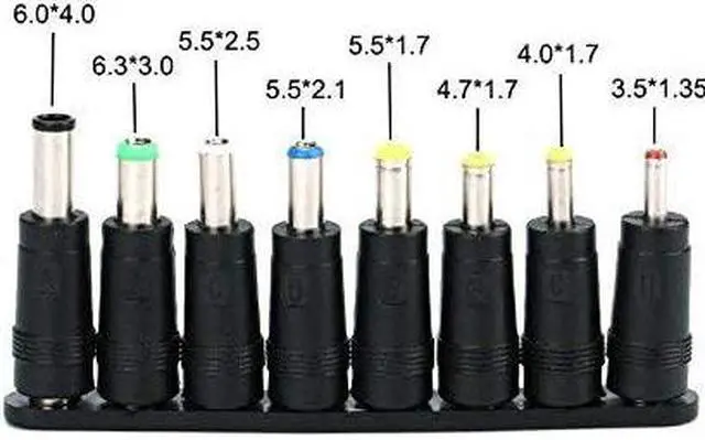 Alt view image 3 of 7 - Laptop DC Power Adapter, VONOTO 8PACK 5.5 mm x 2.1 mm DC AC Power Adapter Tips Connector