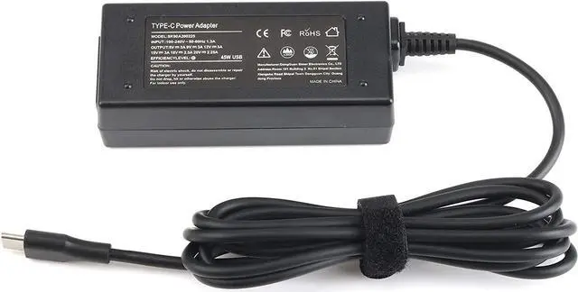 Main image of 45W USB C Type C Laptop Charger Ac Adapter Compatible with HP Chromebook 11 13 14 14A G6 G7 G8 EE Elite x2 Specter X360 14-ca051wm 14-ca020nr 14-ca061dx 14-ca043cl 14-ca052wm 918337-001 Power Cord