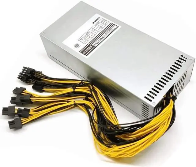 Alt view image 4 of 6 - Qahesnv 1800W 2U PSU PC Mining Power Mineirar Eth 1800W 6 Pin Miner Power Supply for 6 GPU Bitcoin Antminer S9 S7 L3+ D3 T9