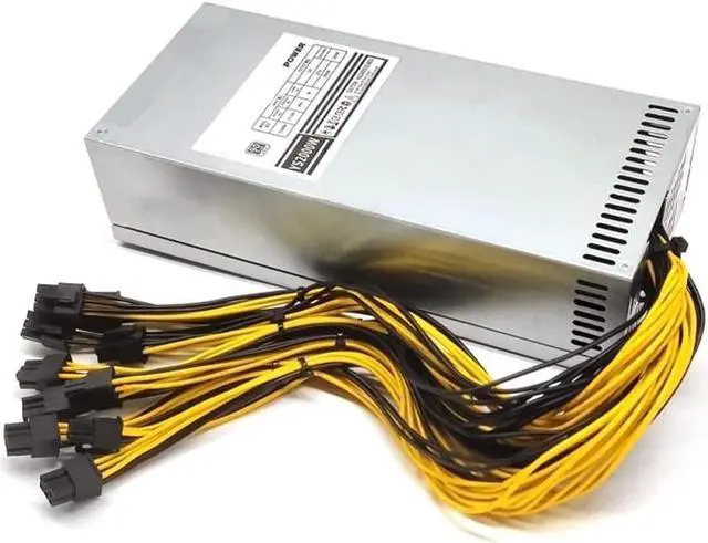 Alt view image 5 of 6 - Qahesnv 1800W 2U PSU PC Mining Power Mineirar Eth 1800W 6 Pin Miner Power Supply for 6 GPU Bitcoin Antminer S9 S7 L3+ D3 T9