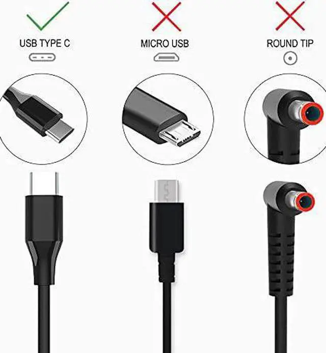 Alt view image 2 of 7 - 45W USB C Laptop Charger for Lenovo Chromebook C330 S340 100e 300e 500e Series, Yoga C630 C930 C940 720 910,ThinkPad T480 T480s T580 T590 E490 E580,4X20M26252 AC Adapter ADLX45YLC2D Power Supply Cord