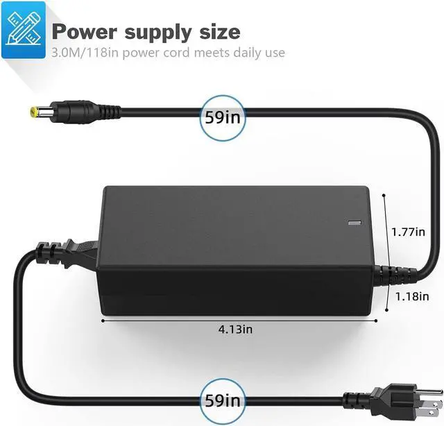 Alt view image 3 of 7 - Laptop Adapter for Acer Aspire 5532 5349 5750 5742 5250 7560 SB416 AS7750 6423 V5 V7 V3 R3 R7 S3 E1 M5 Series ChromeBook AC710 C7 C710 Power Supply Cord 65W 19V 3.42A New AC Charger