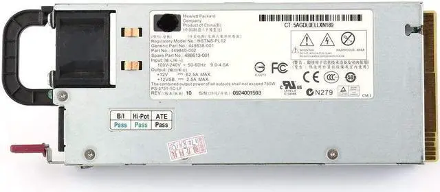Alt view image 3 of 7 - Gmossopy 750W Switching Power Supply for GPU Open Rig Mining BTC ETH Ethereum HSTNS-PL12 100V-240V 750 Watt Power Supply Fully Tested*Silver