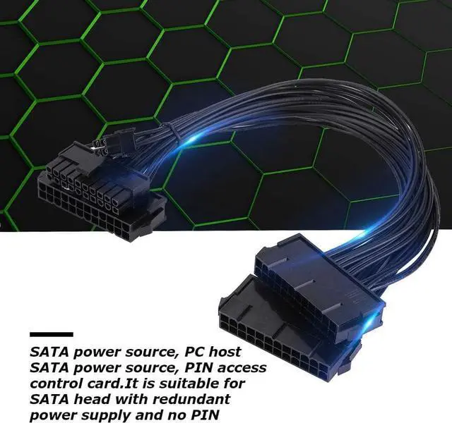 Alt view image 7 of 7 - Dual Power Supply Adapter, Convenient ADD3PSU Starter Dual PSU Adapter Portable Power Supply Motherboard Adapter Cable 24Pin Practical for Computer