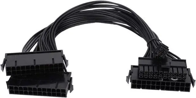 Alt view image 4 of 7 - Dual Power Supply Adapter, Convenient ADD3PSU Starter Dual PSU Adapter Portable Power Supply Motherboard Adapter Cable 24Pin Practical for Computer