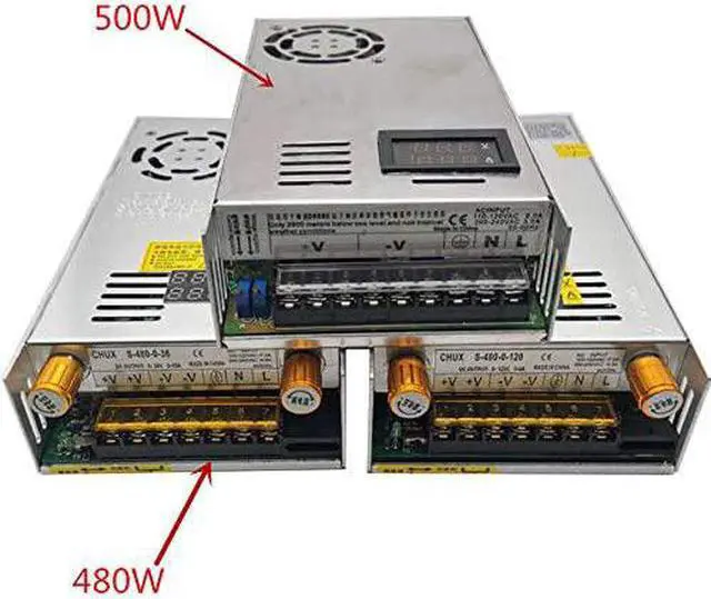Alt view image 2 of 5 - 480w 500w 1000w Adjustable Switching Power Supply Digital Display 5V 12v 24v 30V 48v AC -DC Converter 80v 120v 220V LED Power (Output Voltage : 0 160V, Power : 480W)