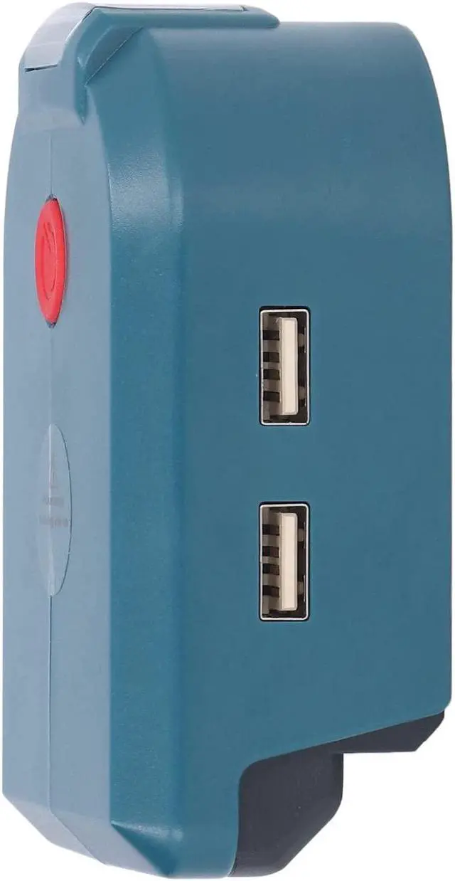 Main image of Gugxiom Battery Adapter LED Light, DC5V 2.1A Input 150LM Bright Color Battery Power Adapter for 14.4?18V Lithium Batteries for Mobile Phone(ULE07BS Bosch Dark Green)