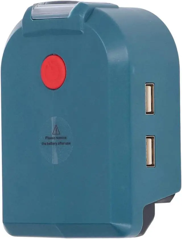 Alt view image 2 of 7 - Gugxiom Battery Adapter LED Light, DC5V 2.1A Input 150LM Bright Color Battery Power Adapter for 14.4?18V Lithium Batteries for Mobile Phone(ULE07BS Bosch Dark Green)