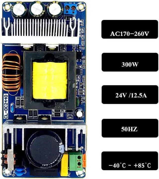 Alt view image 6 of 6 - 24V 12.5A Switching Power Supply Board Module 24V 300W AC-DC Power Module Isolated Power Supply D3-009