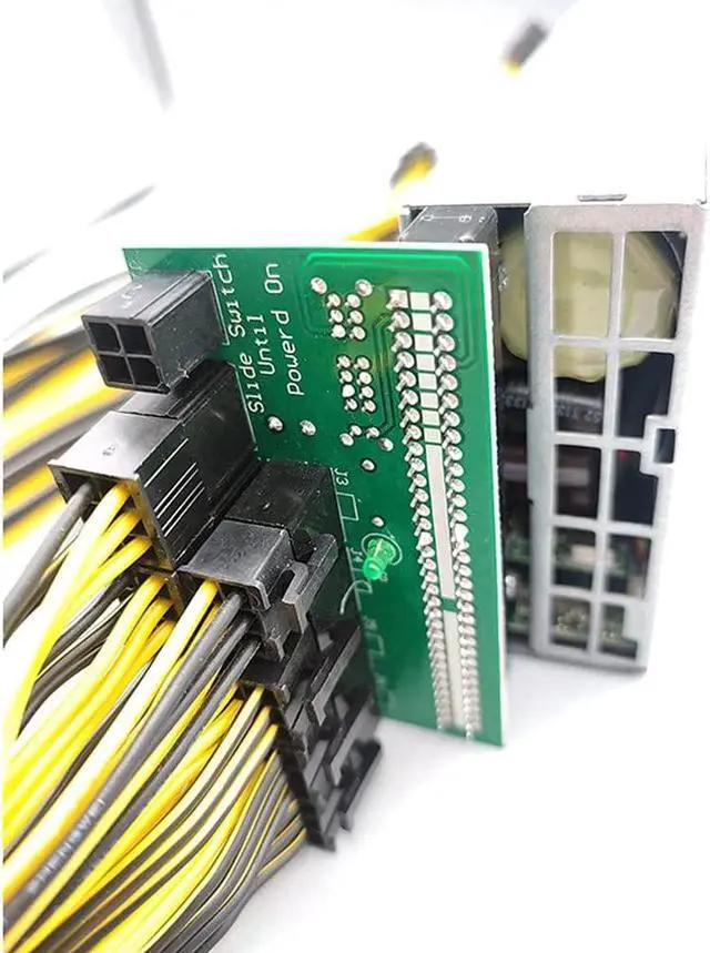 Alt view image 2 of 6 - Qahesnv 1200W Miner Power Supply DPS-1200FB A 438202-002 DL580G5 1200W PSU Ethereum Apw3 BTC Asic Bitcoin Miner Breakout Box