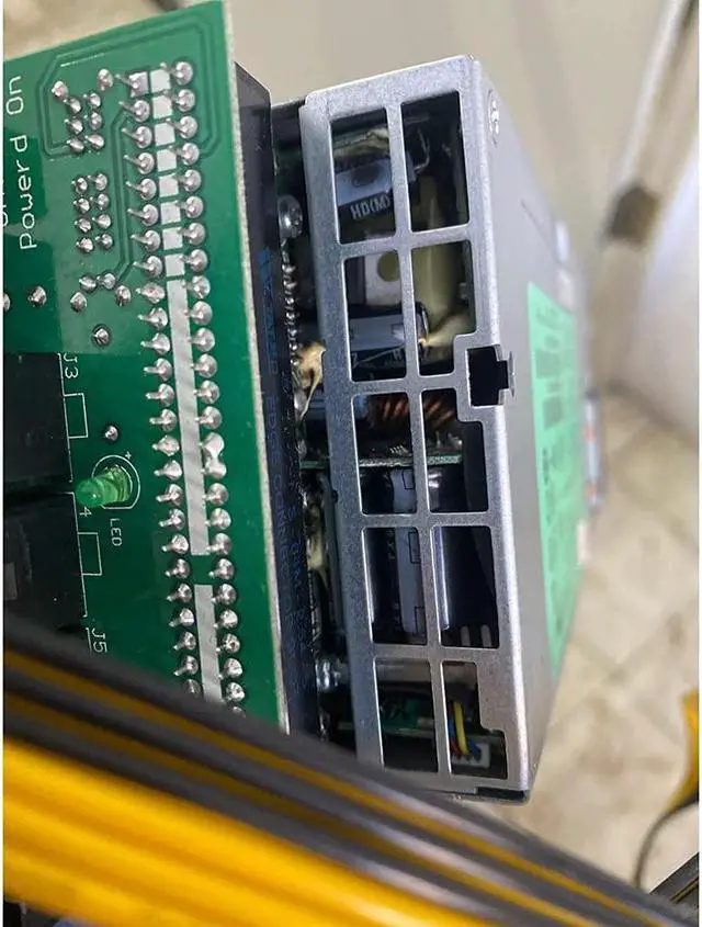 Alt view image 4 of 6 - Qahesnv 1200W Miner Power Supply DPS-1200FB A 438202-002 DL580G5 1200W PSU Ethereum Apw3 BTC Asic Bitcoin Miner Breakout Box