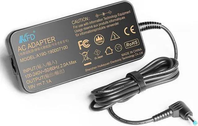 Alt view image 7 of 7 - KFD AC Adapter 135W for Acer Predator Helios 300 Nitro 5 Gaming Laptop PH315-52-78VL PH315-51-78NP PH315-52 PH315-51;AN515-41 AN515-51 A515-53 Acer Aspire V17 Nitro VN7-792G-59CL PA-1131-16 Aspire 7 5