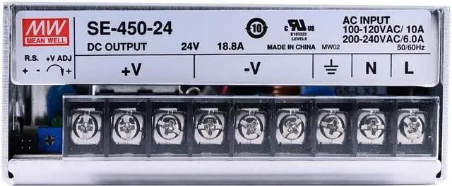 Alt view image 3 of 5 - MW Mean Well Enclosed Type SE-450W-12/15/24/3.3/36/48/5V Non-PFC SE Series 450W Single Output Power Supply (SE-450-24)
